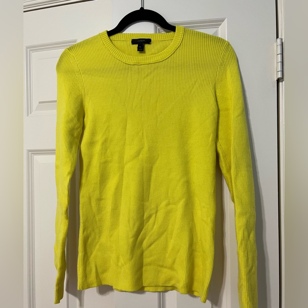 J Crew wool blend sweater in yellow/mustard